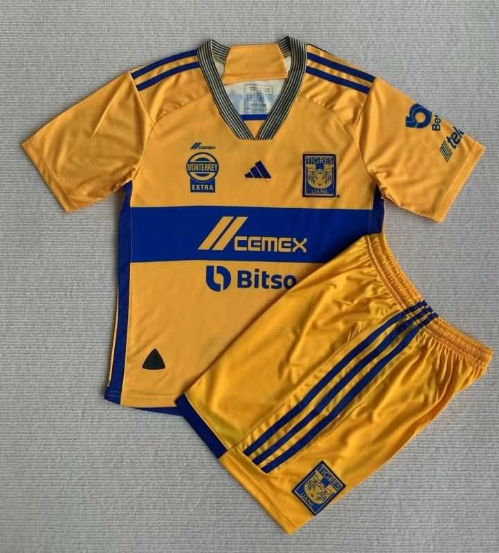 Tigres UANL 23/24 Kids Home Soccer Jersey And Shorts