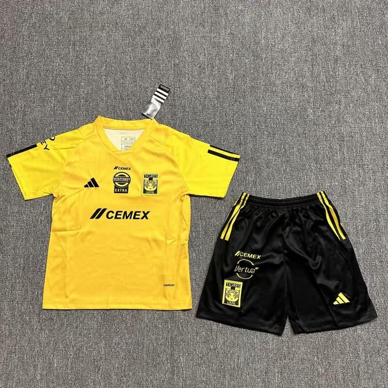 Tigres UANL 23/24 Kids Training Soccer Jersey And Shorts 02