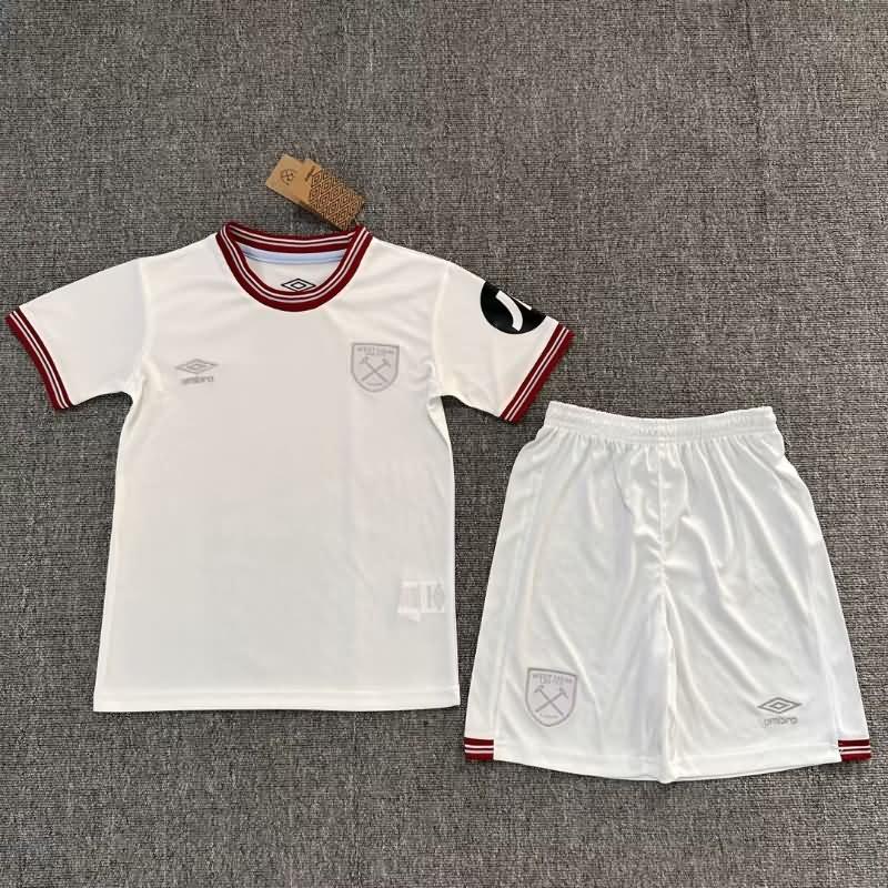West Ham 23/24 Kids Away Soccer Jersey And Shorts