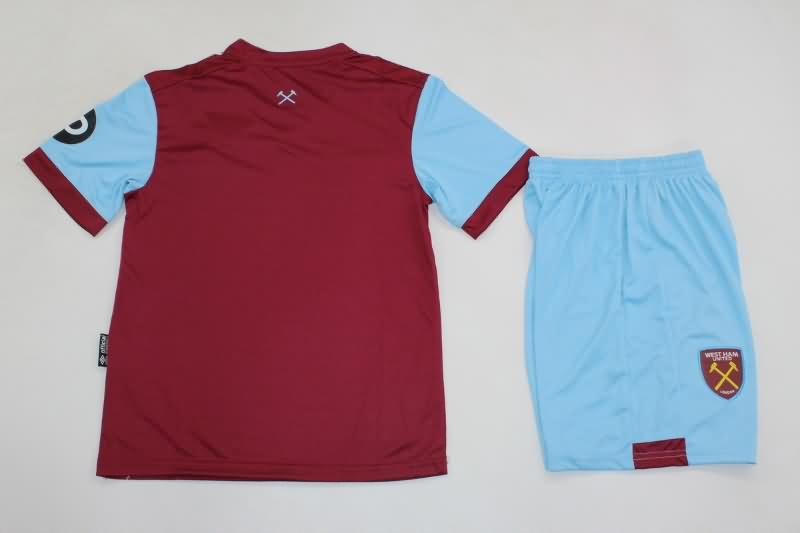 West Ham 23/24 Kids Home Soccer Jersey And Shorts
