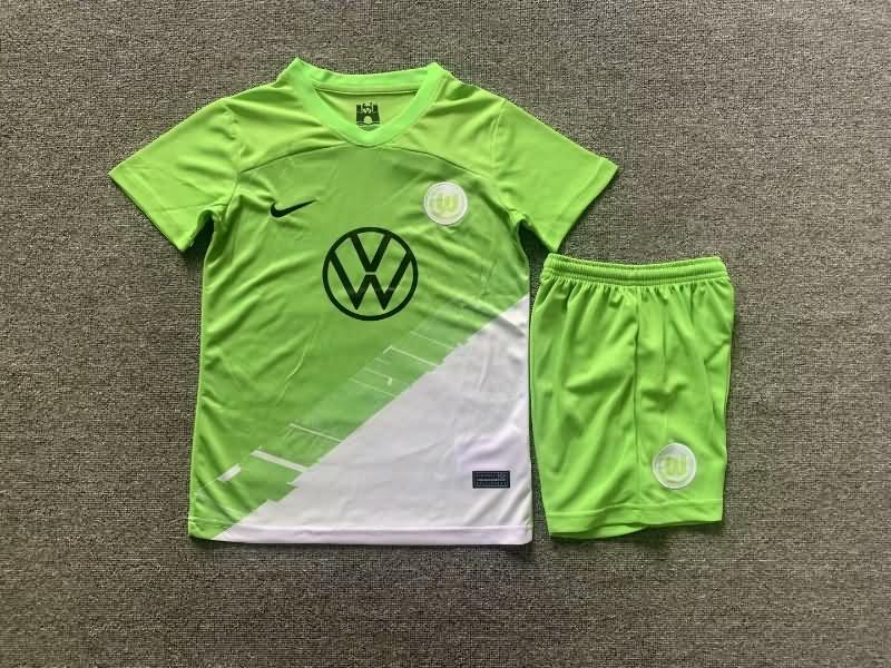 Wolfsburg 23/24 Kids Home Soccer Jersey And Shorts