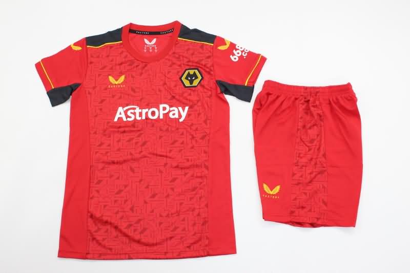 Wolves 23/24 Kids Away Soccer Jersey And Shorts