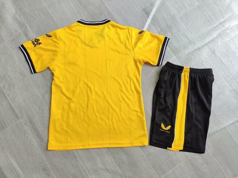 Wolves 23/24 Kids Home Soccer Jersey And Shorts