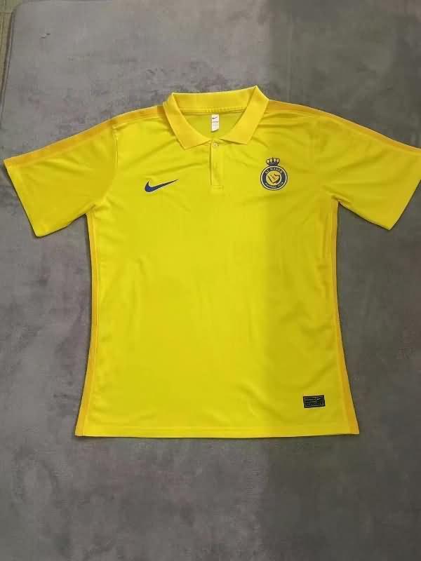 AAA(Thailand) Al Nassr FC 23/24 Yellow Polo Soccer T-Shirt