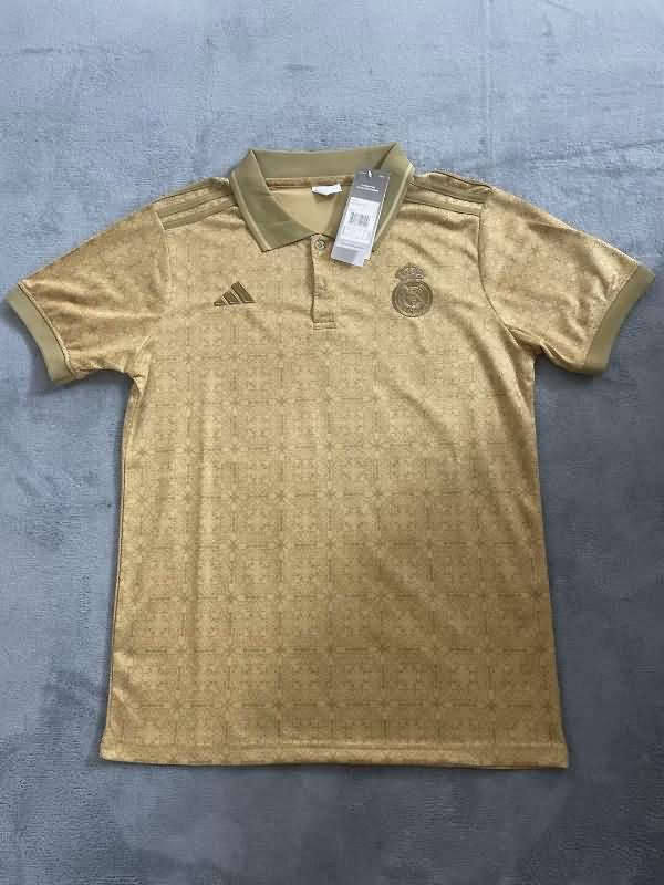 AAA(Thailand) Real Madrid 23/24 Gold Polo Soccer T-Shirt