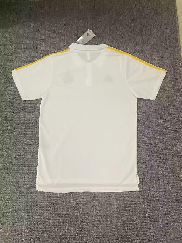 AAA(Thailand) Real Madrid 23/24 White Polo Soccer T-Shirt 02