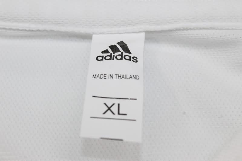 AAA(Thailand) Real Madrid 23/24 White Polo Soccer T-Shirt 04