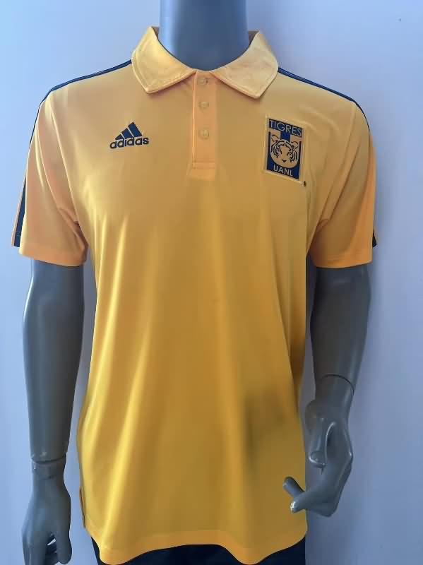 AAA(Thailand) Tigres UANL 23/24 Yellow Polo Soccer T-Shirt