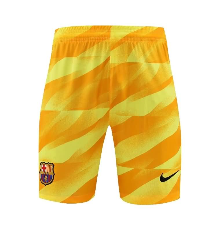 AAA(Thailand) Barcelona 23/24 Goalkeeper Yellow Soccer Shorts