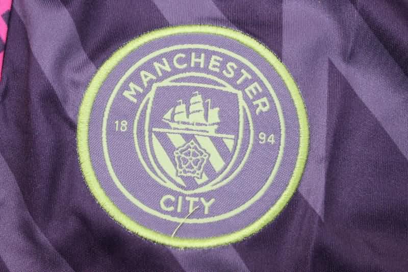 AAA(Thailand) Manchester City 23/24 Goalkeeper Purples Soccer Shorts