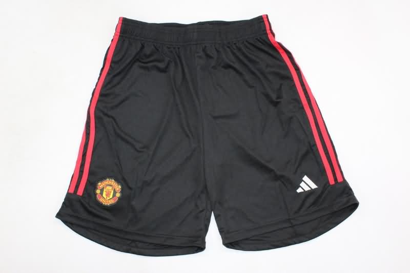 AAA(Thailand) Manchester United 23/24 Black Soccer Shorts