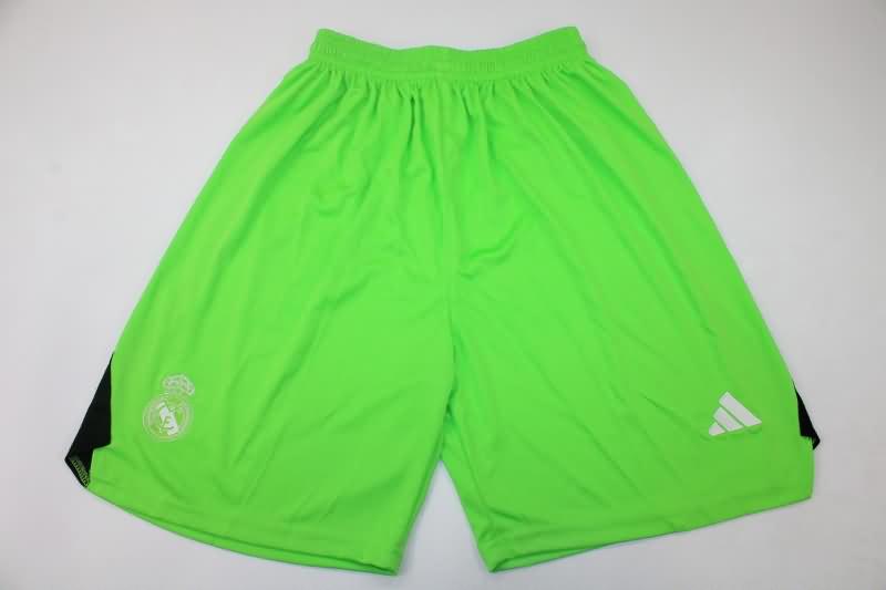 AAA(Thailand) Real Madrid 2023/24 Goalkeeper Green Soccer Shorts