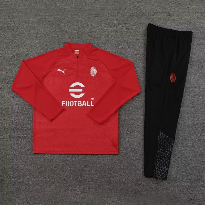 AAA(Thailand) AC Milan 23/24 Red Soccer Tracksuit 02