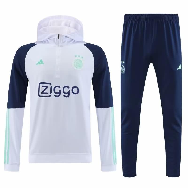 AAA(Thailand) Ajax 23/24 White Soccer Tracksuit 02