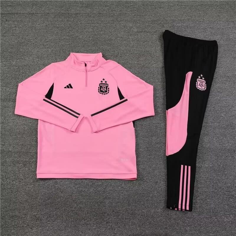 AAA(Thailand) Argentina 23/24 Pink Soccer Tracksuit