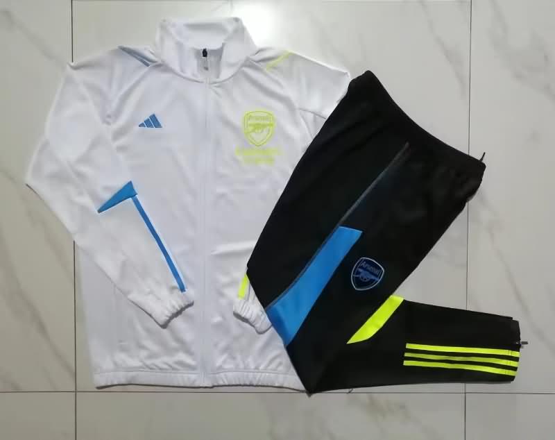 AAA(Thailand) Arsenal 23/24 White Soccer Tracksuit
