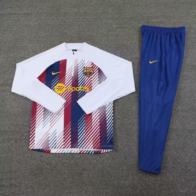 AAA(Thailand) Barcelona 23/24 White Soccer Tracksuit