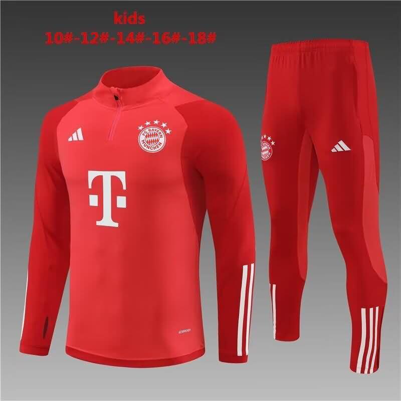 Bayern Munich 23/24 Kids Red Soccer Tracksuit