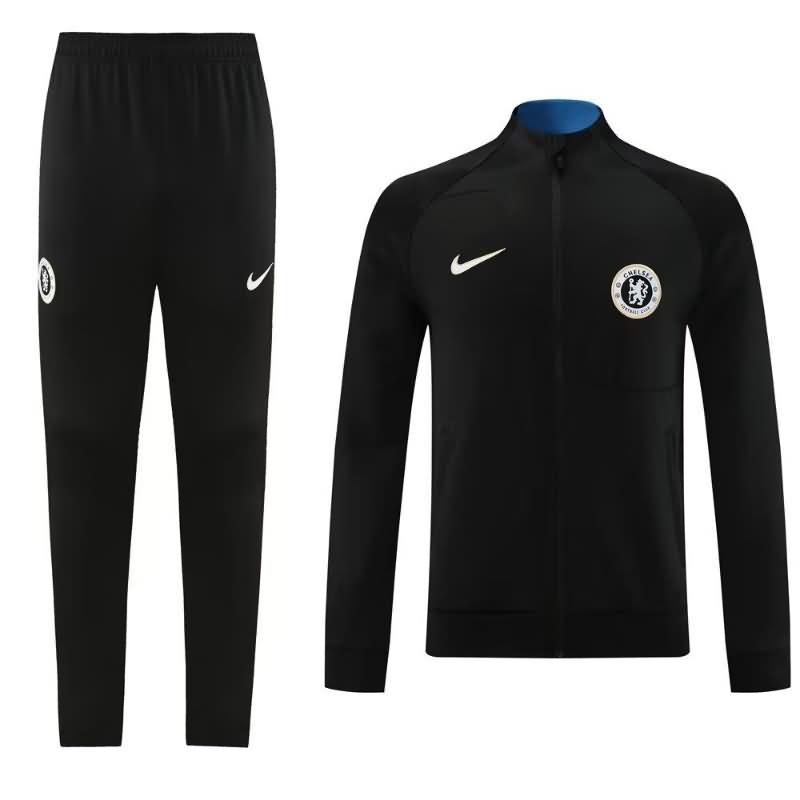 AAA(Thailand) Chelsea 23/24 Black Soccer Tracksuit 02