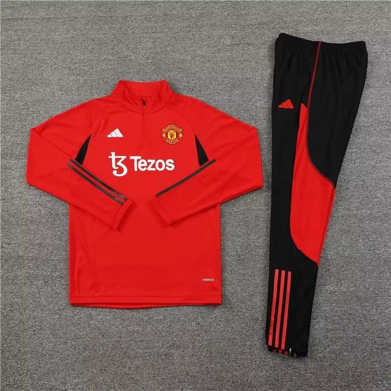 AAA(Thailand) Manchester United 23/24 Red Soccer Tracksuit