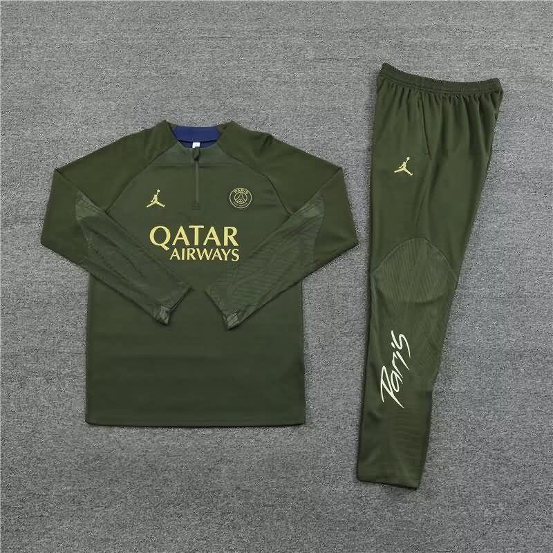 AAA(Thailand) PSG 23/24 Green Soccer Tracksuit