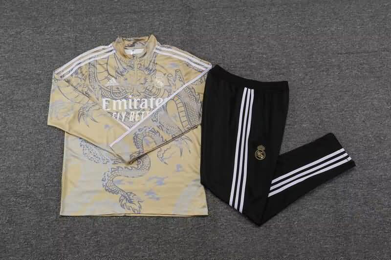 AAA(Thailand) Real Madrid 23/24 Gold Soccer Tracksuit