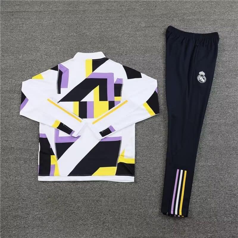 AAA(Thailand) Real Madrid 23/24 White Soccer Tracksuit 03