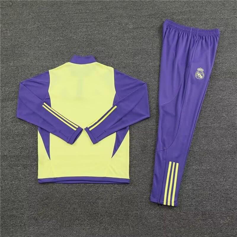AAA(Thailand) Real Madrid 23/24 Yellow Soccer Tracksuit 02