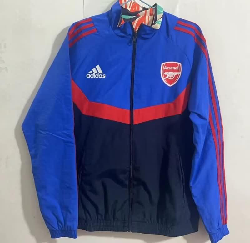 AAA(Thailand) Arsenal 23/24 Blue Colorful Reversible Soccer Windbreaker