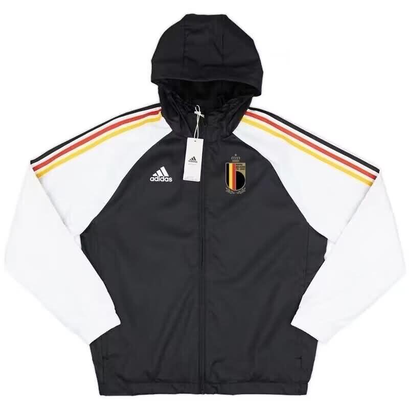 AAA(Thailand) Belgium 2024 Black Soccer Windbreaker