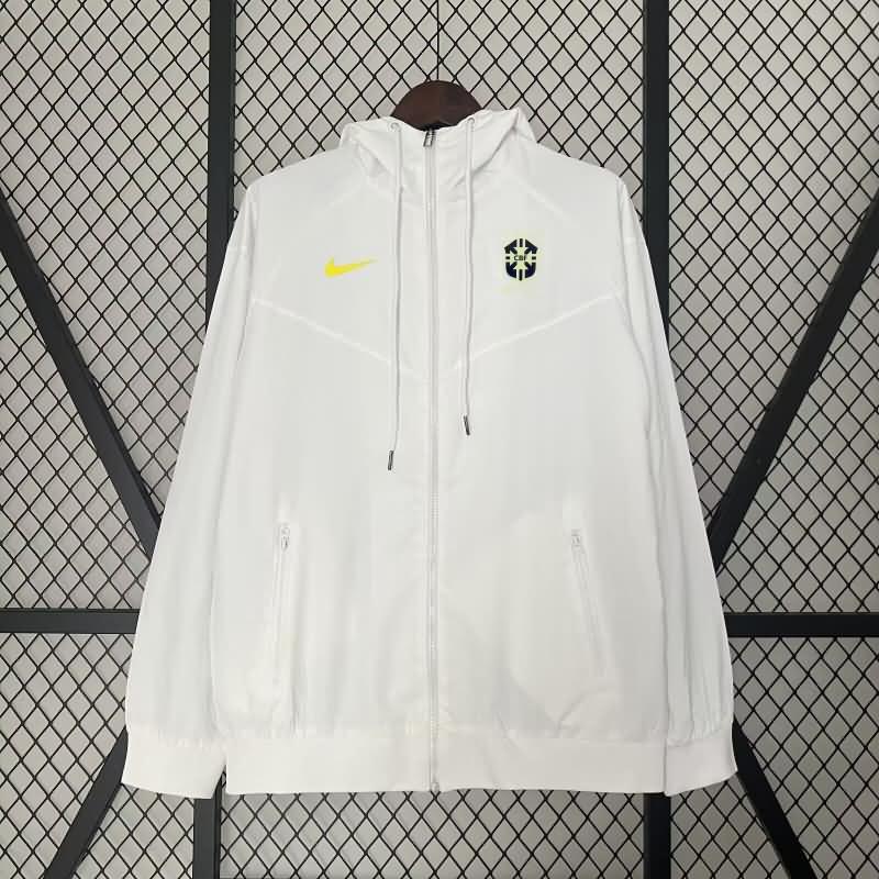 AAA(Thailand) Brazil 2024 White Soccer Windbreaker