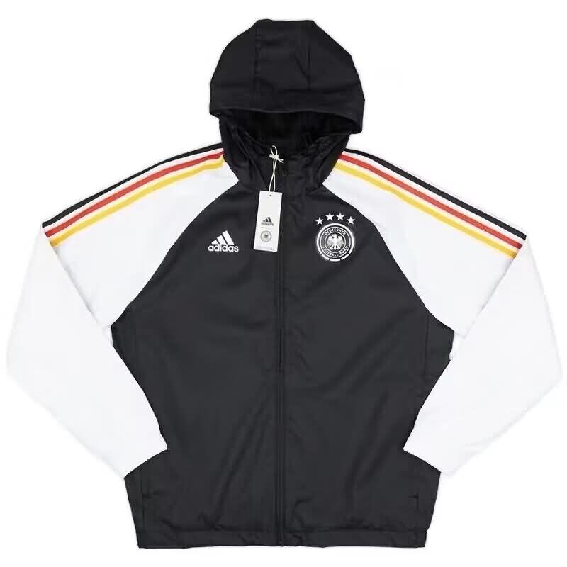 AAA(Thailand) Germany 2024 Black Soccer Windbreaker