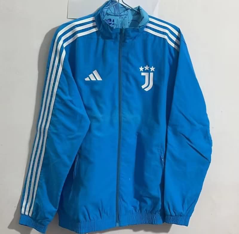 AAA(Thailand) Juventus 23/24 Blue Reversible Soccer Windbreaker