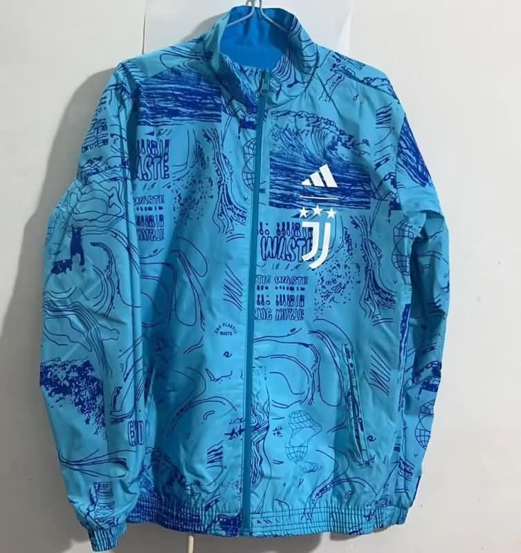 AAA(Thailand) Juventus 23/24 Blue Reversible Soccer Windbreaker