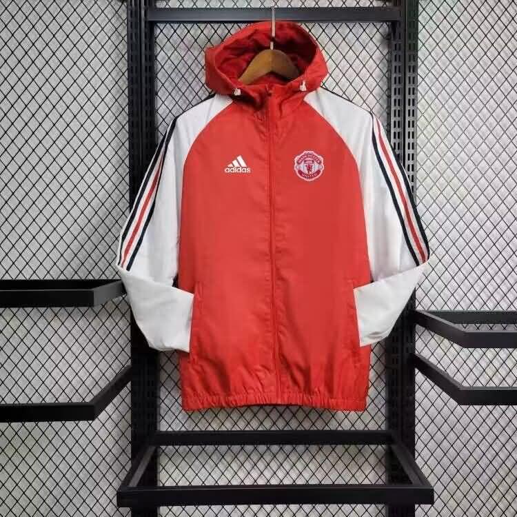 AAA(Thailand) Manchester United 23/24 Red Soccer Windbreaker 02