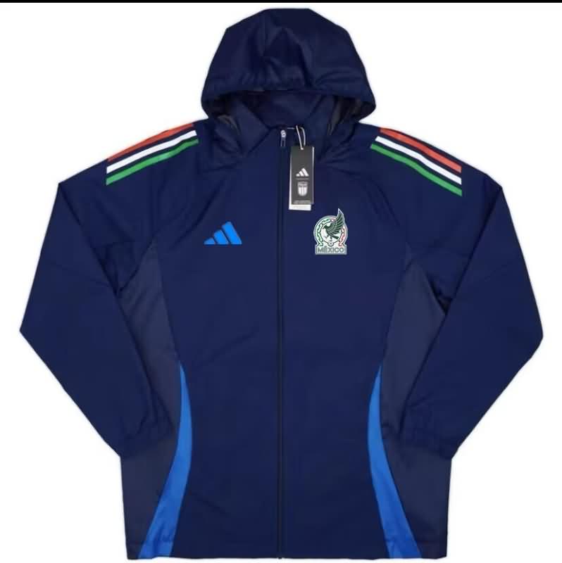 AAA(Thailand) Mexico 2024 Dark Blue Soccer Windbreaker