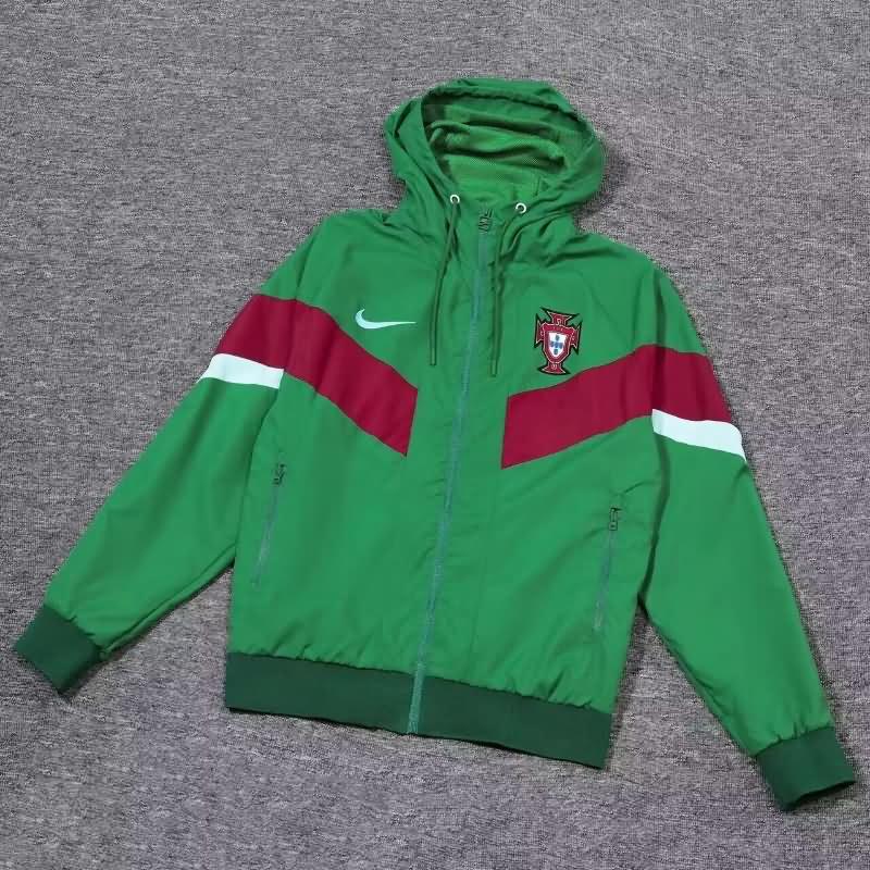 AAA(Thailand) Portugal 2024 Green Soccer Windbreaker