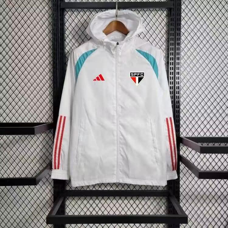 AAA(Thailand) Sao Paulo 2023 White Soccer Windbreaker