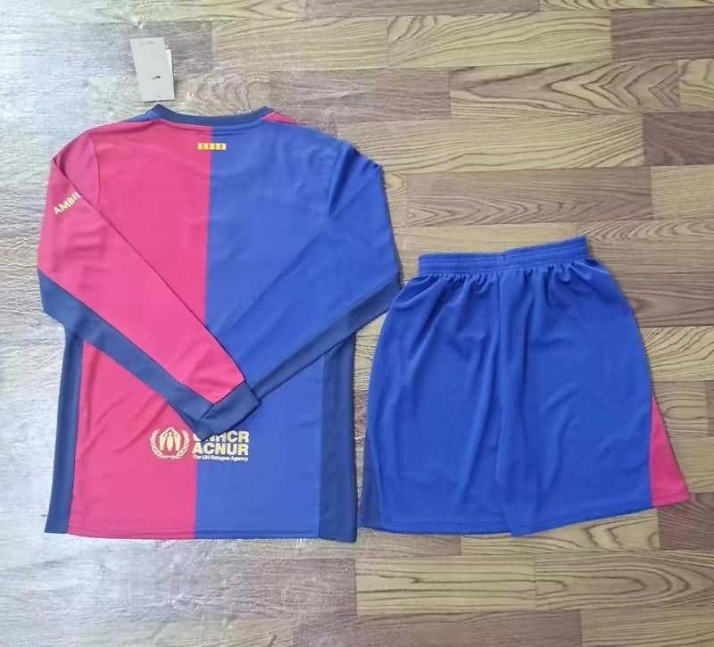 Barcelona 24/25 Home Long Sleeve Soccer Jersey