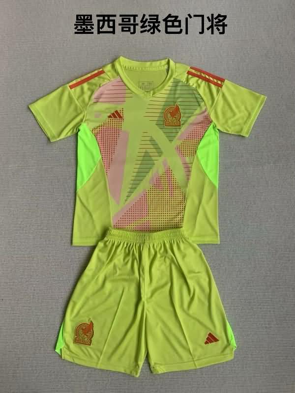 Mexico 2024 Goalkeeper Yellow Soccer Jersey