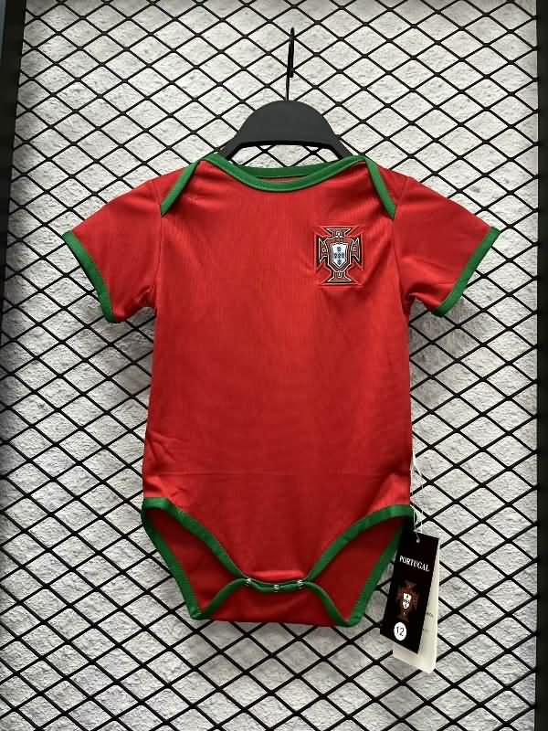 AAA(Thailand) Portugal 2024 Home Baby Soccer Jerseys