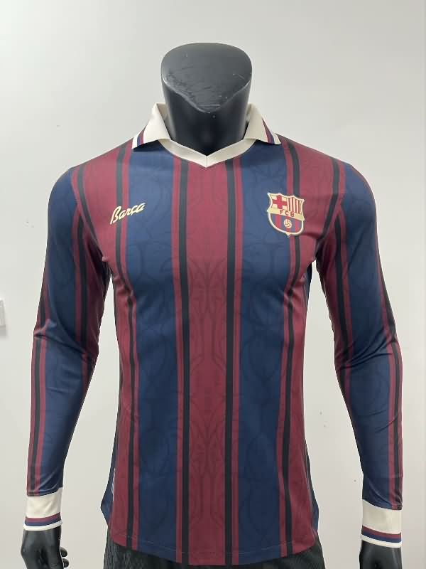 AAA(Thailand) Barcelona 125th Anniversary Long Sleeve Soccer Jersey(Player)