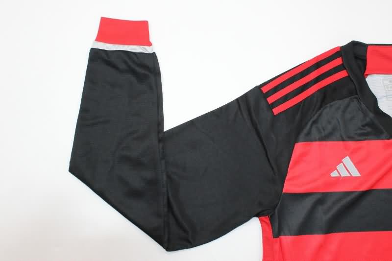 AAA(Thailand) Flamengo 2024 Home Long Sleeve Soccer Jersey