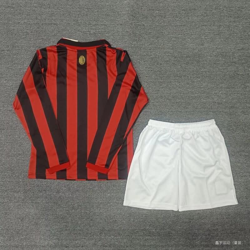 AC Milan 125th Kids Anniversary Long Sleeve Soccer Jersey And Shorts