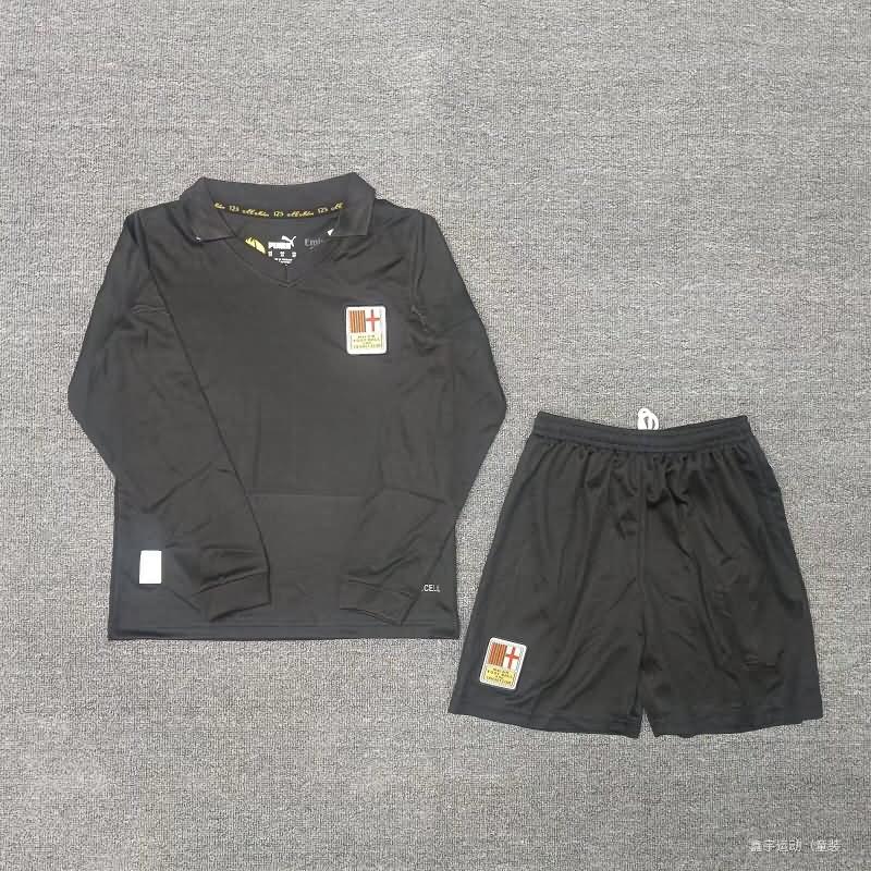 AC Milan 125th Kids Anniversary Long Sleeve Black Soccer Jersey And Shorts
