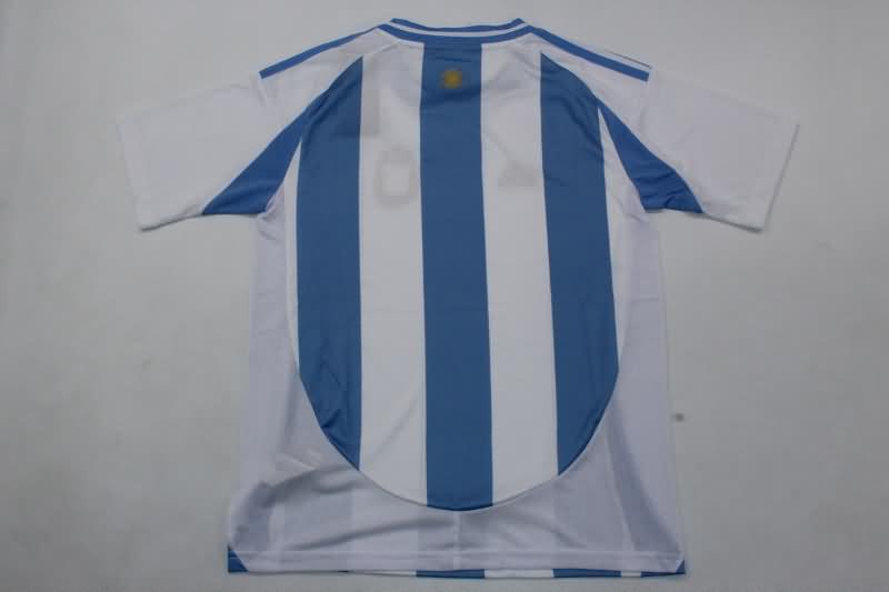 Argentina 2024 Kids Copa America Home Soccer Jersey And Shorts