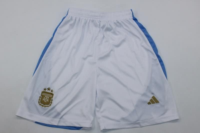 Argentina 2024 Kids Copa America Home Soccer Jersey And Shorts