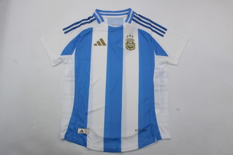 Argentina 2024 Kids Copa America Home Soccer Jersey And Shorts (Player)