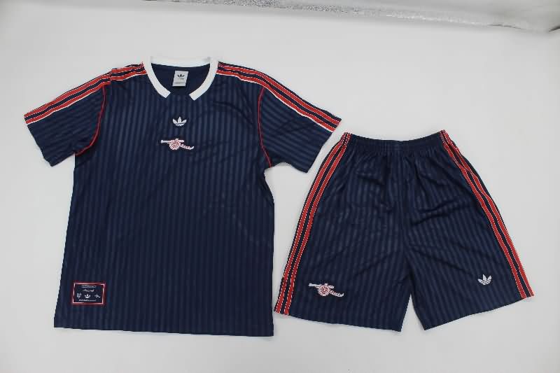 Arsenal 24/25 Kids Dark Blue Soccer Jersey And Shorts