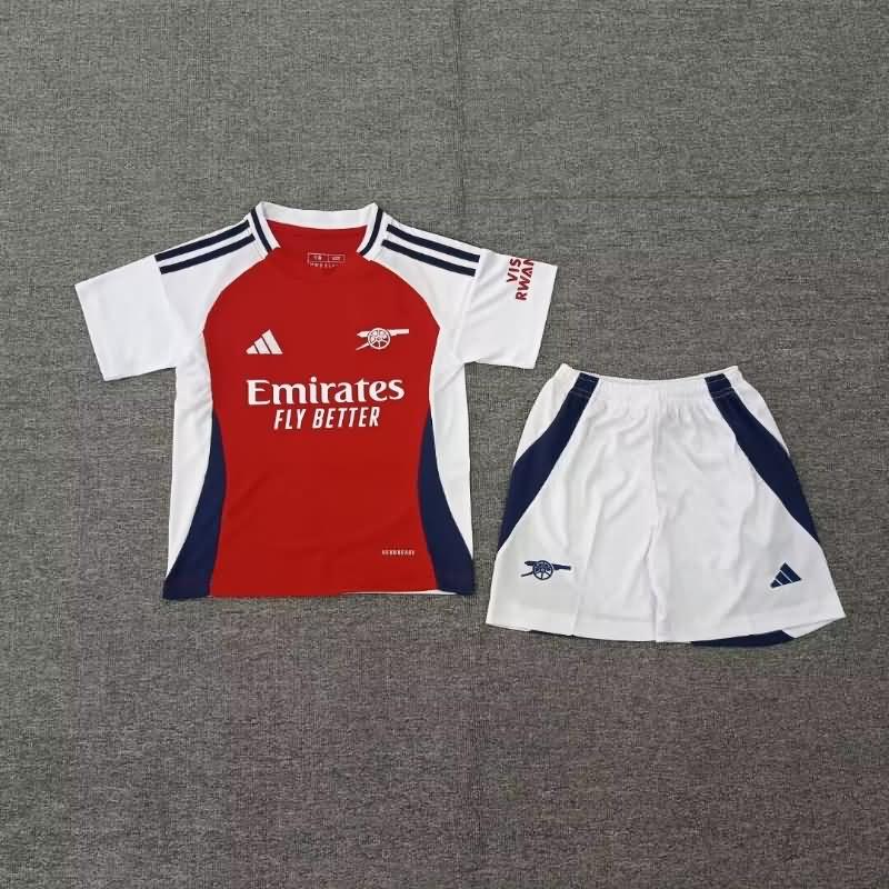 Arsenal 24/25 Kids Home Soccer Jersey And Shorts Leaked